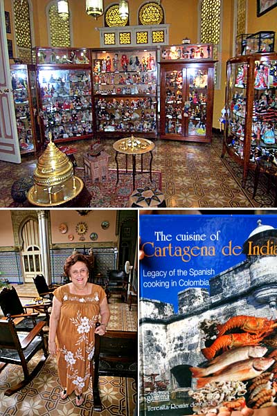 We visit the most beautiful mansion in Cartagena, 
Casa Roman, homento the Roman family who invented the Coca cola formula.
 Senora Teresita Roman de Zurek