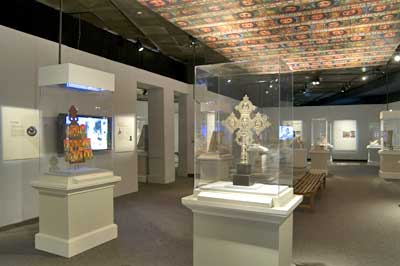 Glass cases hold priceless artifacts