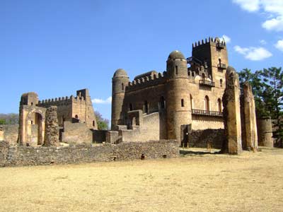 Gondar, located north of Lake Tana in northern 
Ethiopia, is known for its castles. These structures served as palaces 
for Ethiopian emperors during the 17th and 18th centuries. Image 
courtesy of the Houston Museum of Natural Science