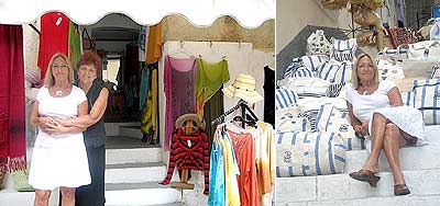 A new friend in her boutique, shopping is exhausting