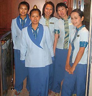 SeaDream Spa Staff waiting to pamper